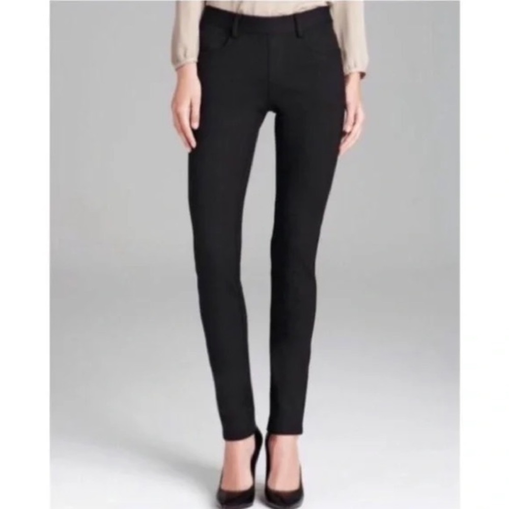 Theory Elly Rave Pull-On Rich Black Ponte Legging Pants Size SP